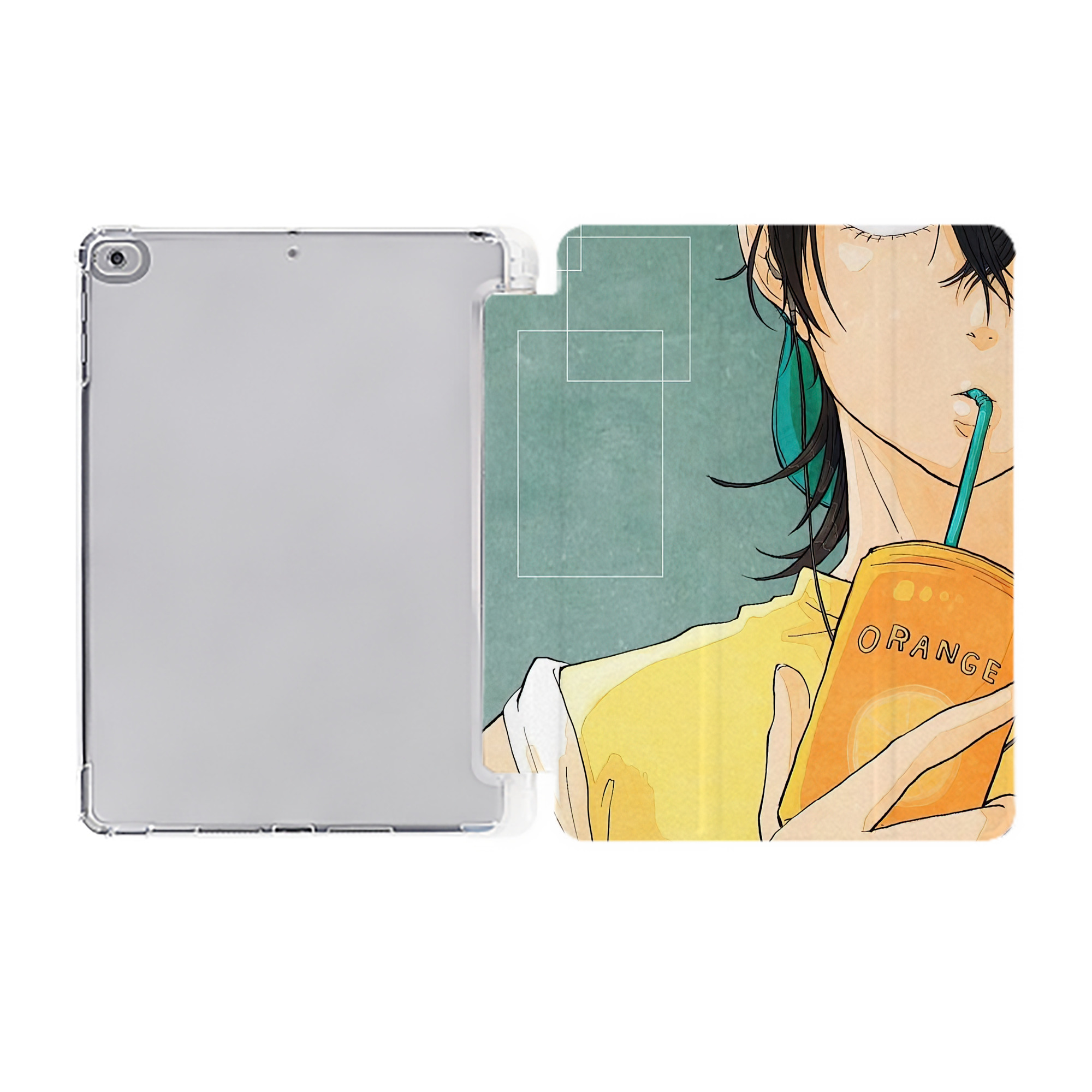 （画像用） ジョジョの奇妙な冒険 JoJo's Bizarre Adventure IPad ケース ペン収納付き 三つ折りスタンド PUレザー×シリコン 対応機種9.5/10.5/10.9インチ